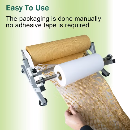 Superlieferant Kraft-Rollenspender, Kissenverpackungsmaterial aus Waben-Geschenkpapier